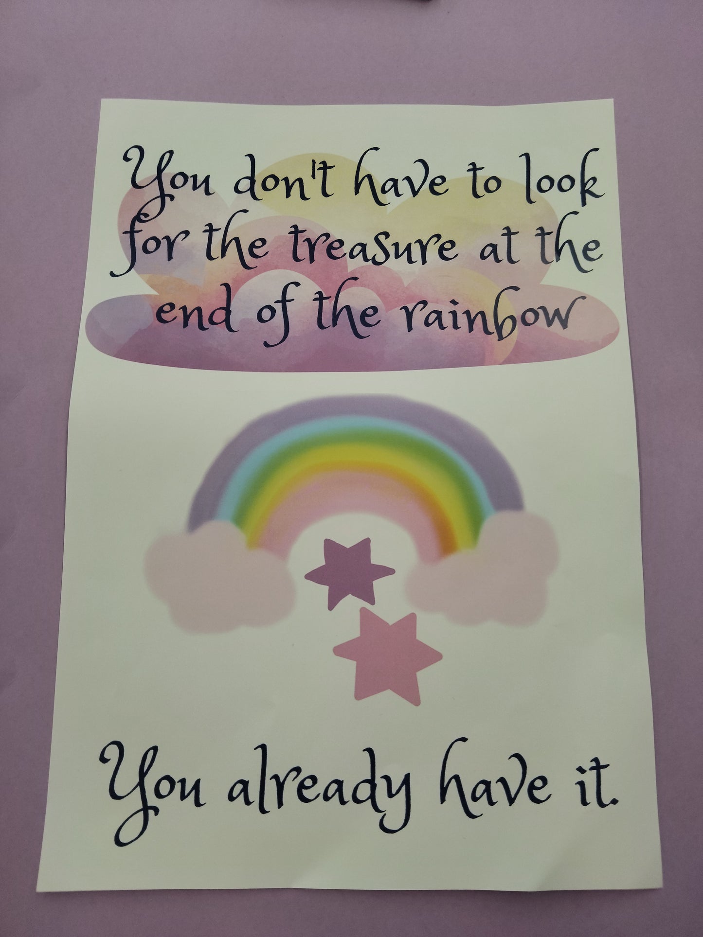 The treasure of the rainbow- juliste, 21x30cm