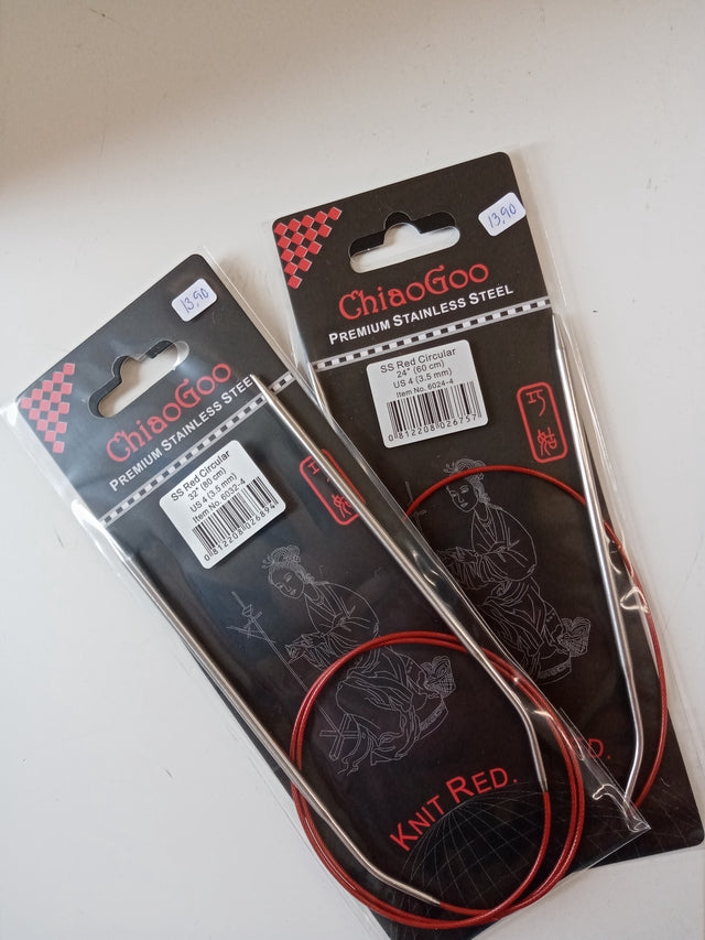 ChiaoGoo Knit red - pyöröpuikko