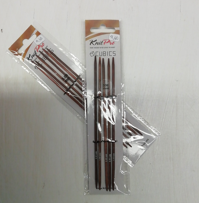 Knit Pro cubics 15cm puu sukkapuikko